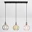 Suspension Lotte 3 lumières à trois couleurs de verre