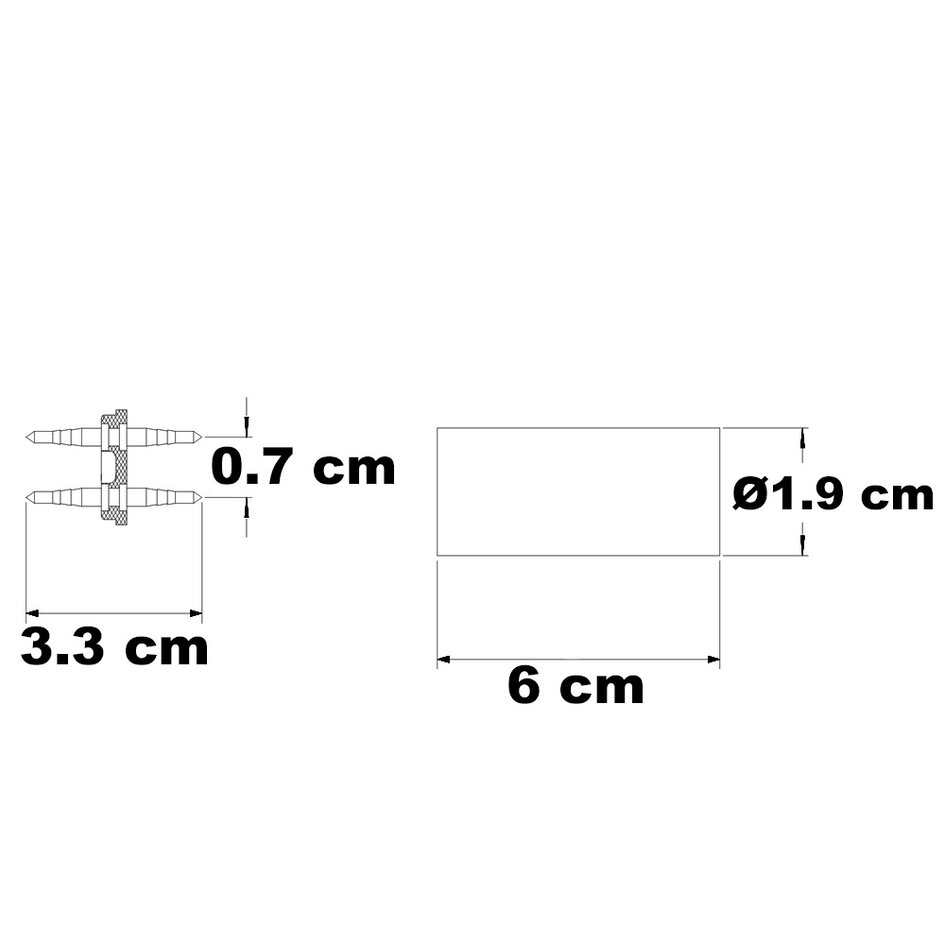 Verbindingsconnector voor ronde lichtslangen