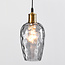 Suspension noire Verona 3 lumières en verre fumé bombé