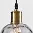 Suspension noire Verona 3 lumières en verre fumé bombé