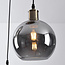 Lampe suspendue design avec verre fumé avec effet miroir, 3 lumières - Verona