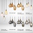 Lampe suspendue design avec verre fumé avec effet miroir, 3 lumières - Verona