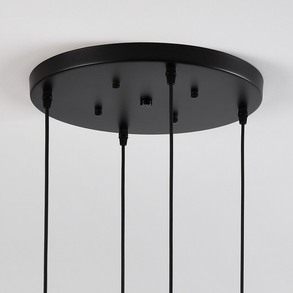 Hanglamp Livia 4-lichts met glazen bollen