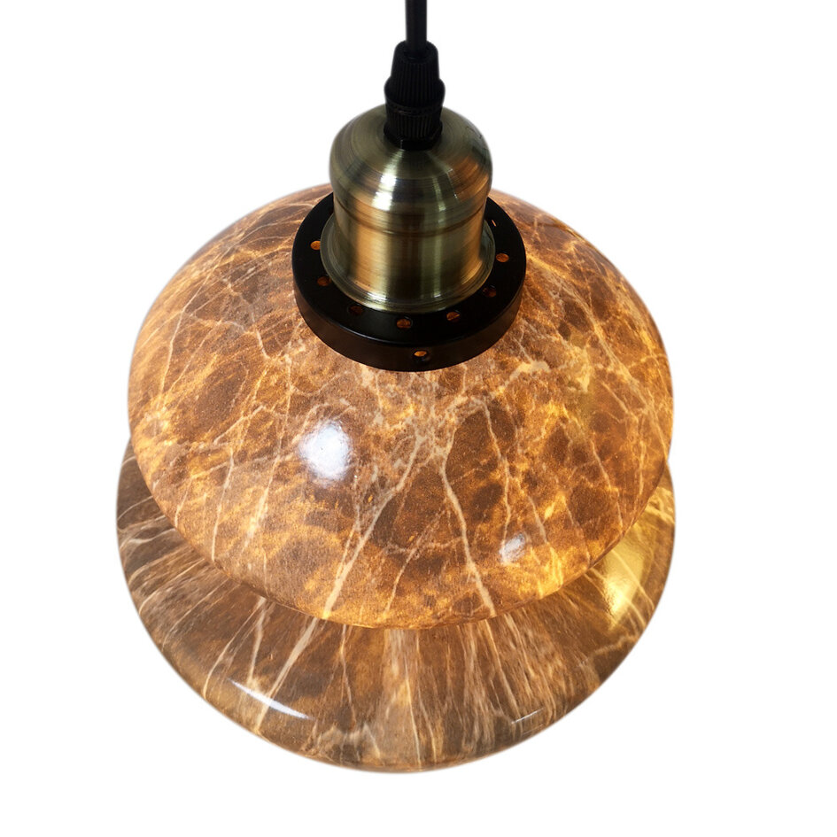3-lichts hanglamp met marmer glas - Evelyn