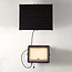Zwarte solar buiten wandlamp Rafail met sensor - 200W