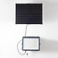 Zwarte solar buiten wandlamp Rafail met sensor - 200W