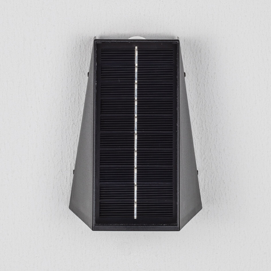 Solar wandlamp voor buiten Solon - zwart