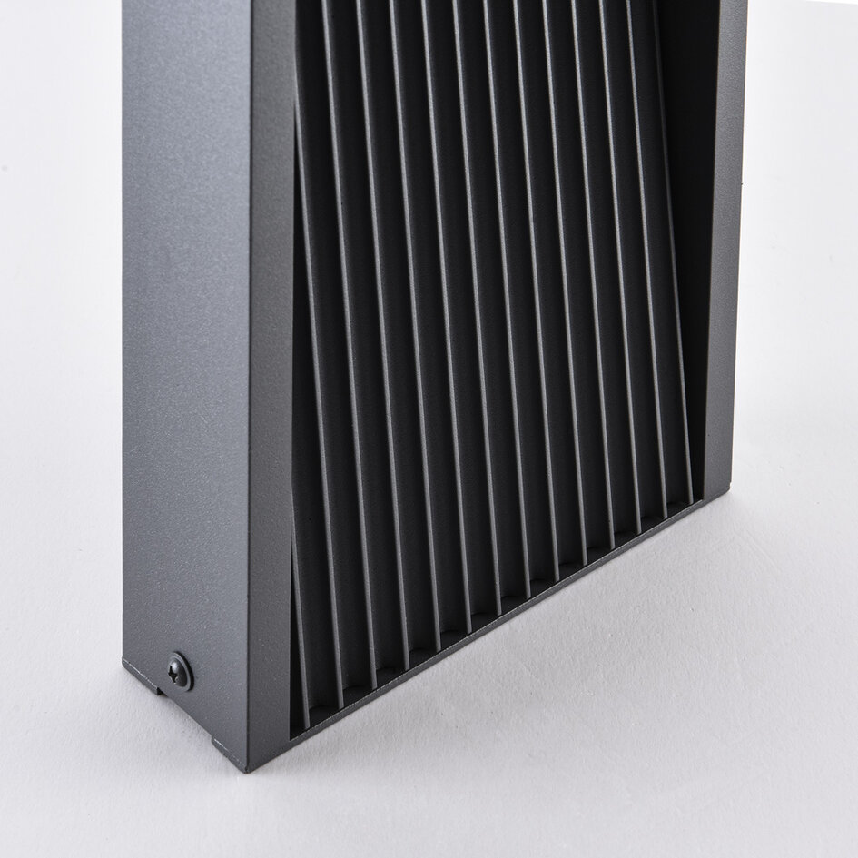 Lampe sur pied d'extérieur Andrew au design côtelé 40 cm