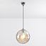 Eigentijdse cognac glazen hanglamp met bolling - Hades