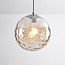 Hanglamp Hades van cognac glas met bolling