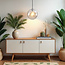 Eigentijdse cognac glazen hanglamp met bolling - Hades