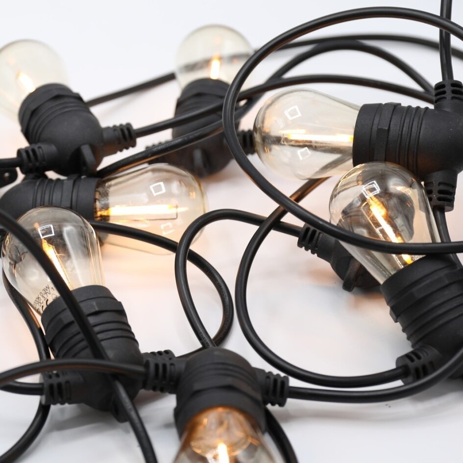 Guirlande solaire de 35 mètres avec 70 ou 80 ampoules et panneau de 20W