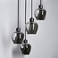 Hanglamp Raleigh 4-lichts met smoke glas