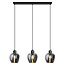 3-lichts hanglamp Vegas - smoke glas