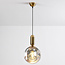 Lampe suspendue à 1 lumière Lewis avec verre ondulé