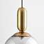 Lampe suspendue à 1 lumière Lewis avec verre ondulé