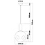 1-lichts hanglamp Lewis met golvend glas