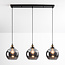 Suspension Katie 3 lumières - verre fumé