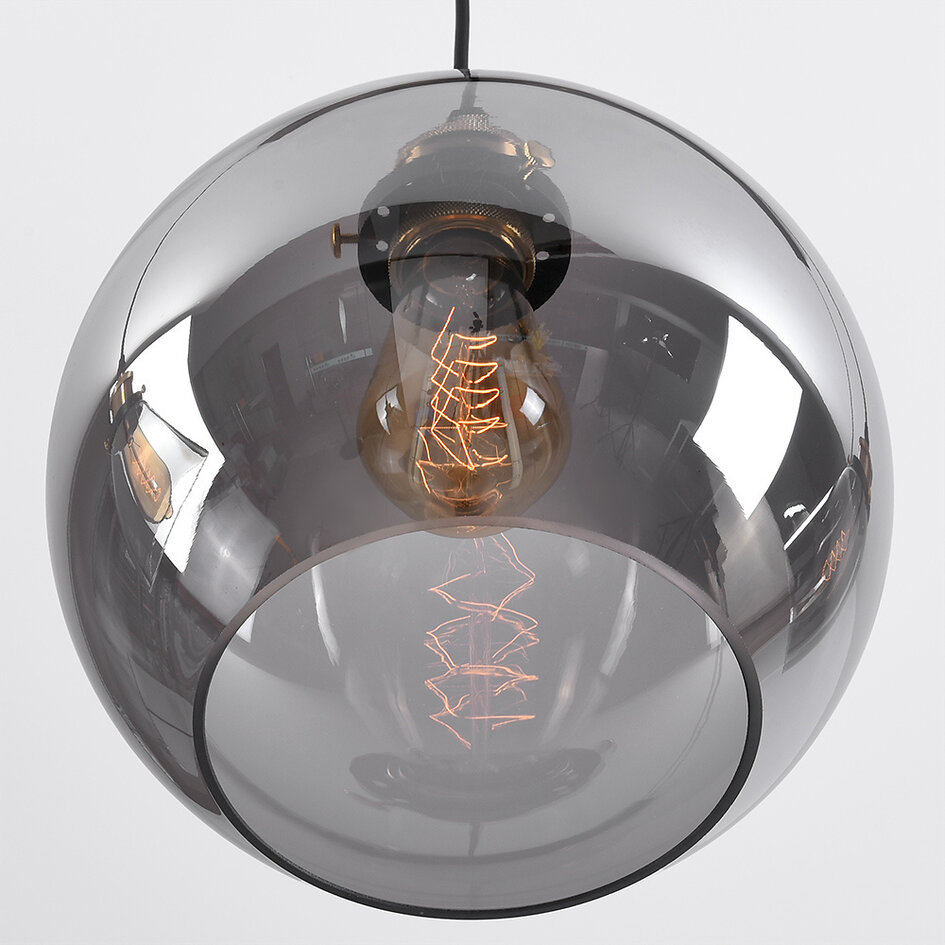 Suspension 4 lumières verre fumé - Kendall