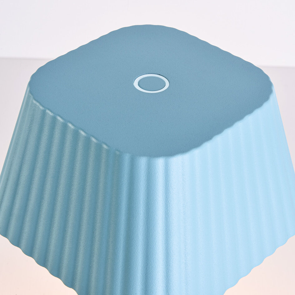 Lampe de table rechargeable et dimmable Mike - bleu mat