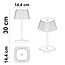 Lampe de table rechargeable et dimmable Mike - bleu mat