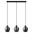 3-lichts hanglamp Vegas - smoke glas