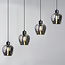 Lampe suspendue à 4 lumières avec verre fumé - Sanford