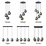 4-lichts hanglamp met smoke glas - Sanford