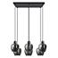 6-lichts hanglamp Arvada - smoke glas