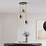 Suspension moderne avec détails en bronze, 3-lumières - Arany