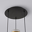 Suspension moderne avec détails en bronze, 3-lumières - Arany