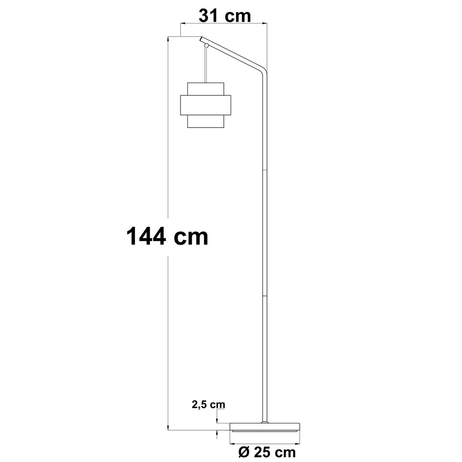Design staande lamp - Kuld