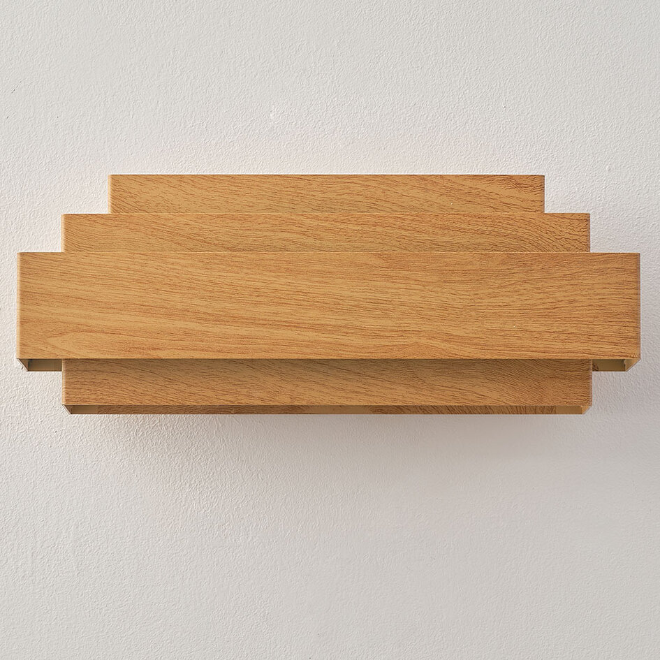 Moderne wandlamp houtoptiek - Kayu