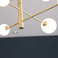Design plafondlamp goud met melkwit glas, 6-lichts - Sest