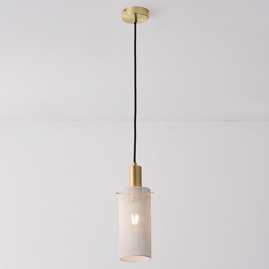 Lampe à suspension avec détails dorés - Valce
