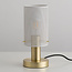 Lampe de table design Mreza en doré à perforations