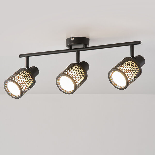 Plafonnier moderne avec verre blanc laiteux et design en nid d'abeille - Buche