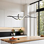 Zwarte design hanglamp met 3-staps dimbare LEDs - Ches