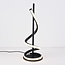 Lampe à poser Caz avec armature torsadée noire et LED intégrée
