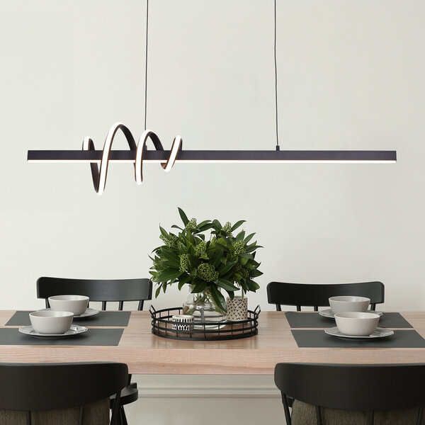 3-staps dimbare design hanglamp Merle - donkergrijs