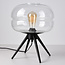 Moderne tafellamp Joah met transparant glas