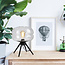 Moderne tafellamp Joah met transparant glas