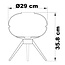 Moderne tafellamp Joah met transparant glas