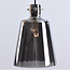 5-lichts hanglamp Nisa - amber en smoke glas met goud