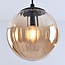 Lampe suspendue avec verre ambré, 1 lumière - Maja