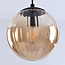 Lampe suspendue avec verre ambré, 1 lumière - Maja
