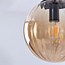 Lampe suspendue avec verre ambré, 1 lumière - Maja