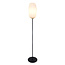 Lampadaire en verre blanc - Karsten