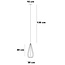Lampe suspendue à 1 lumière Gabbia - noir