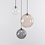 Suspension 3 lumières Luminor - verre fumé, ambré et transparent